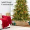 Best Choice Products 36in Christmas Tree Collar, Solid Wood Slatted Tree Skirt Holiday Accessory for Home